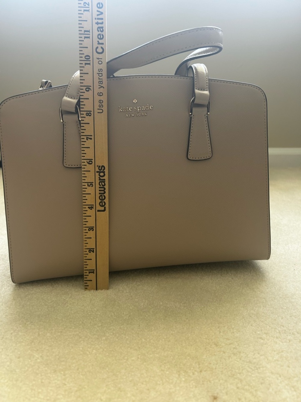 Kate Spade Tan Satchel Bag with Structured Design - Picture 7 of 9